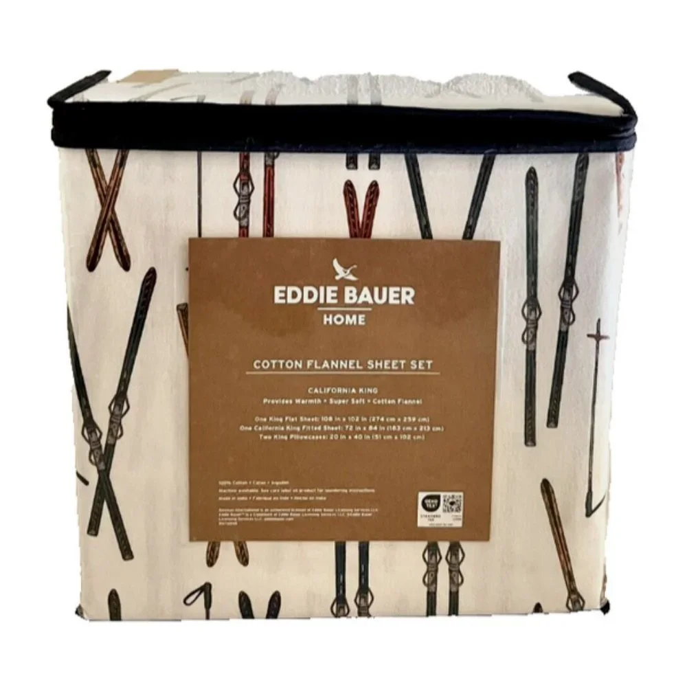 Eddie Bauer Ski Line Cotton Flannel Sheet Set